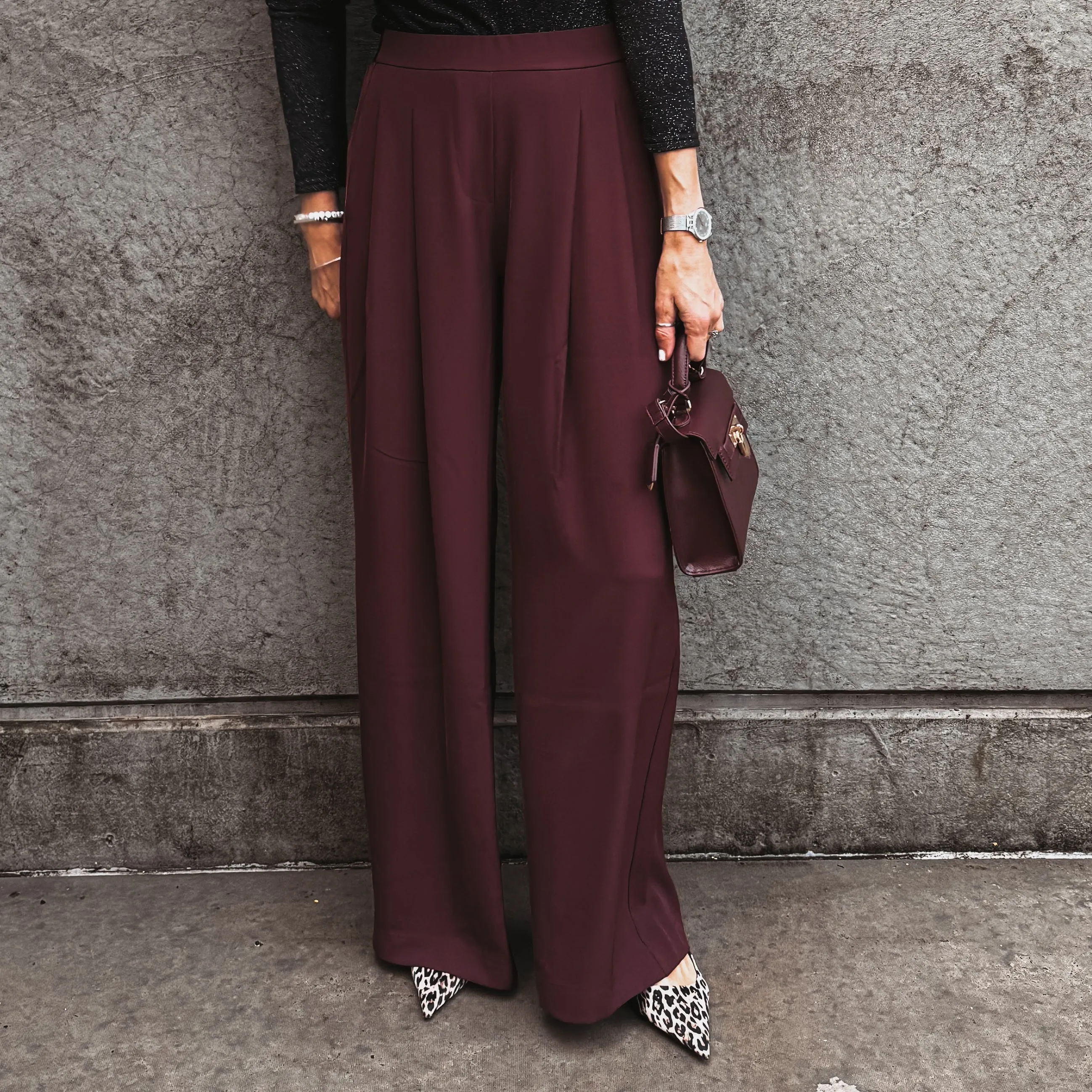 BURGUNDY Amy palazzo pants *NEW*