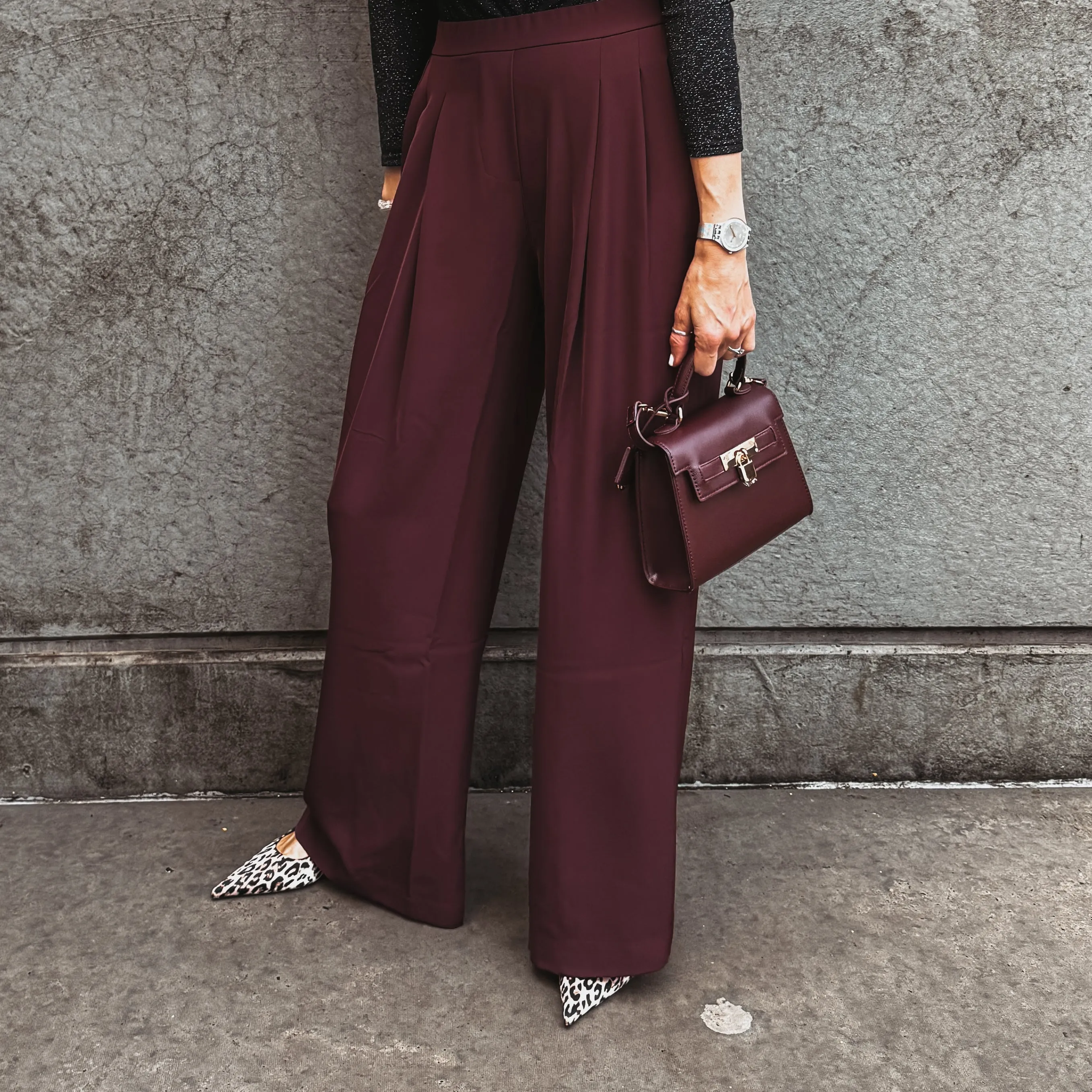 BURGUNDY Amy palazzo pants *NEW*