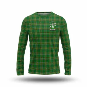 Butcher Irish Clan Tartan Long Sleeve T-Shirt with Coat of Arms