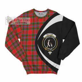 Butter Tartan Sweatshirt with Family Crest Circle Style