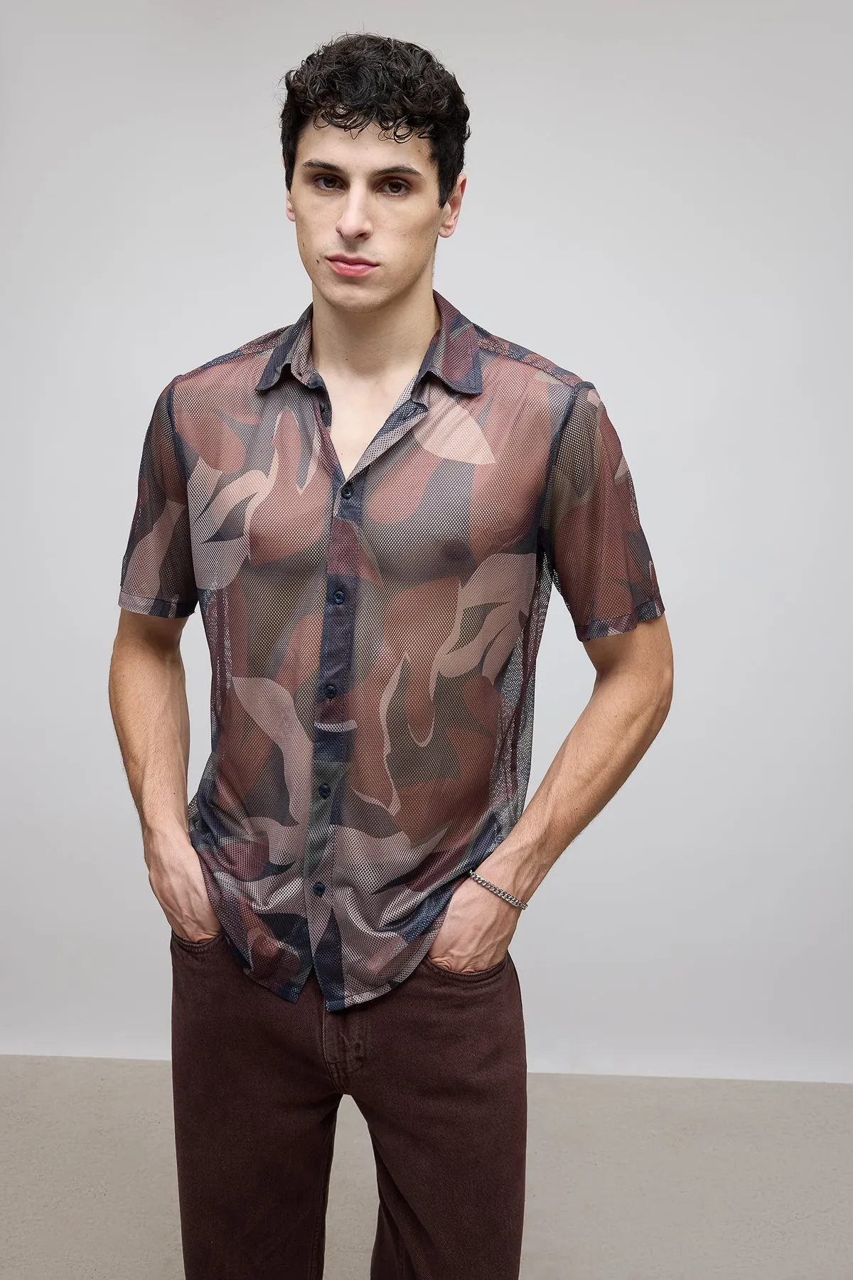 Camouflage Mesh Shirt