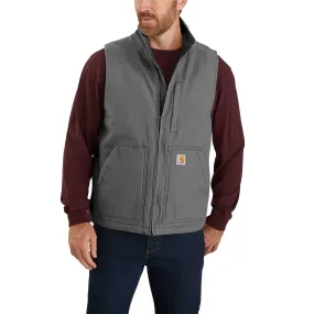 'Carhartt' Men's Duck Sherpa Lined Vest - Gravel