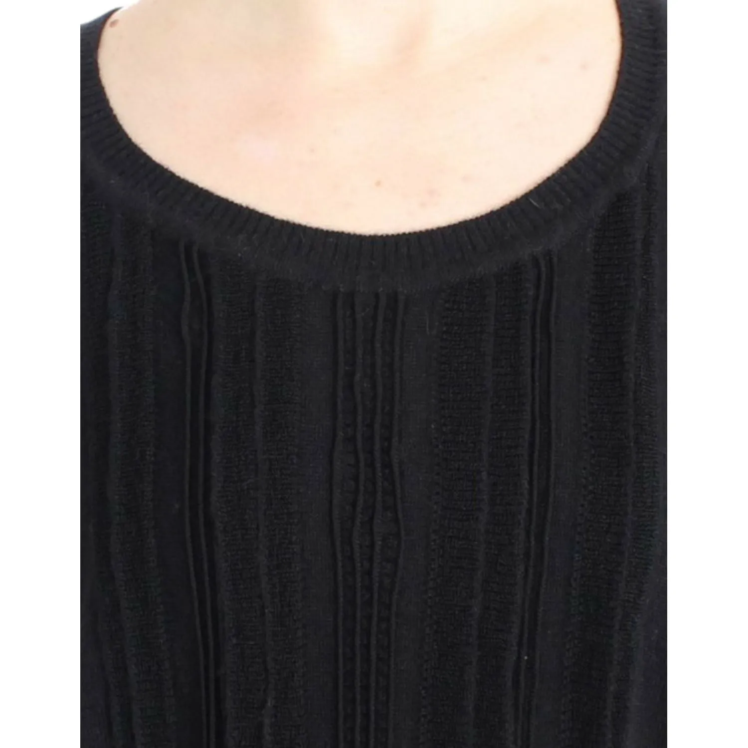 Cavalli Elegant Short Sleeved Black Jumper