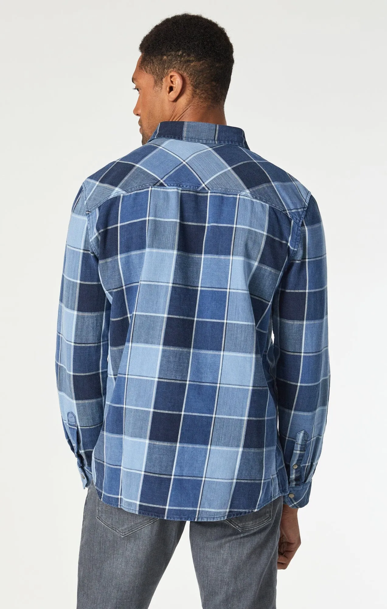 CHECK SHIRT IN INDIGO CHECK