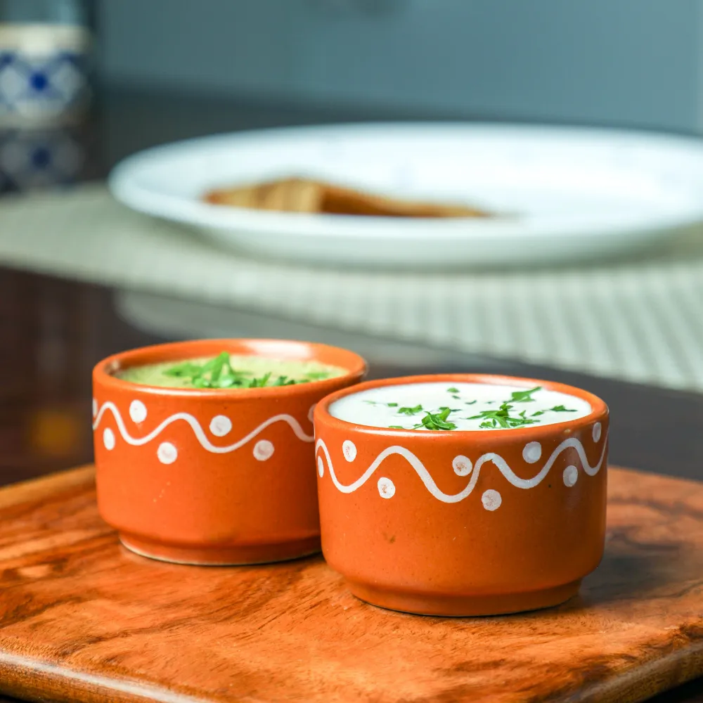 Chutney/Sauce/Dip Cups (Muggu Print)