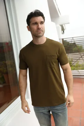 Classic Cotton Knit Brown T-Shirt