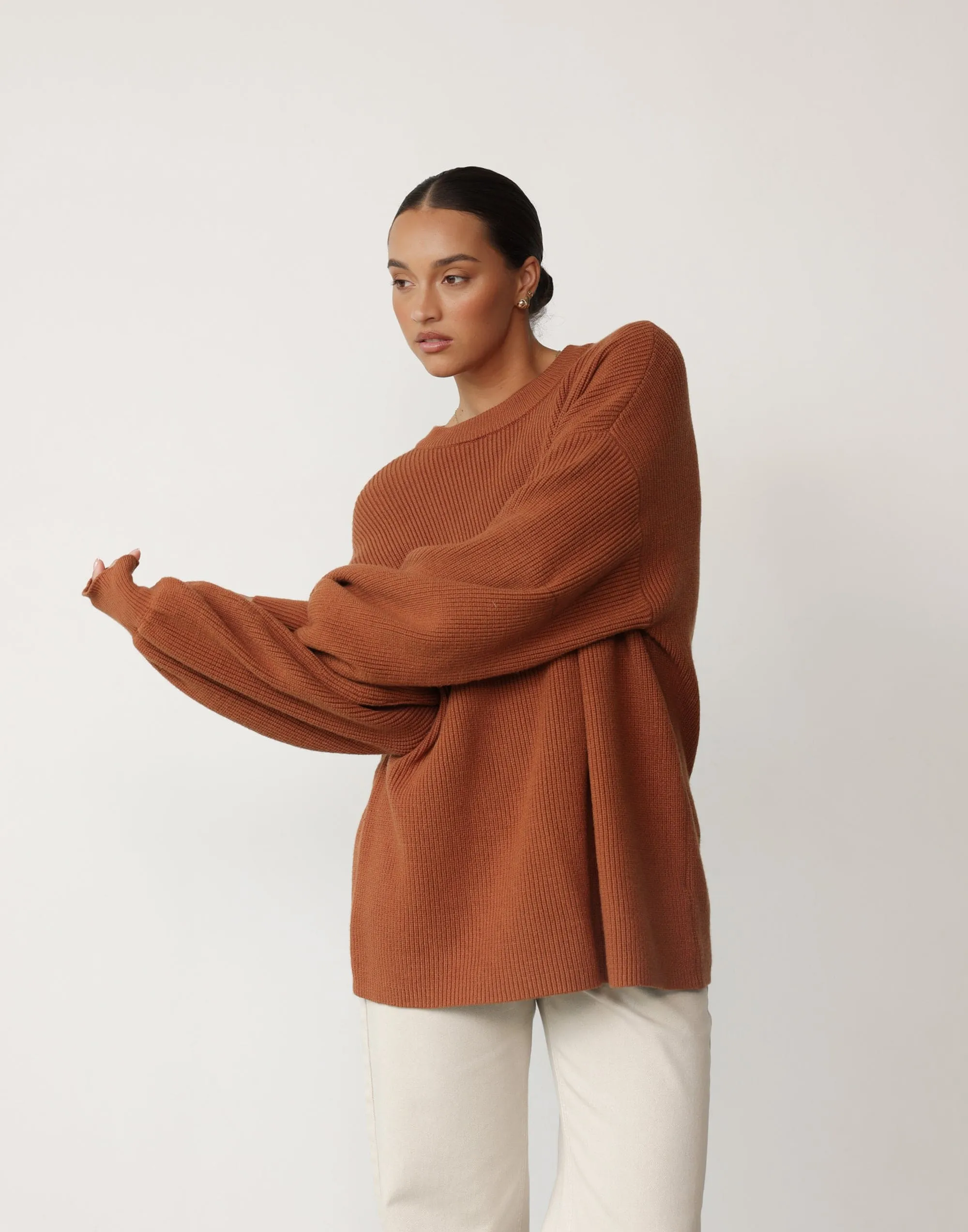 Cody Oversized Jumper (Cinnamon)