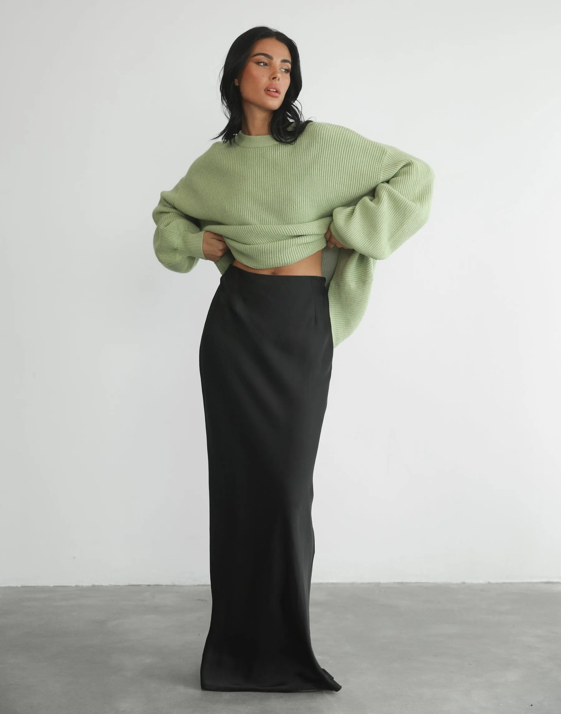 Cody Oversized Jumper (Sage)