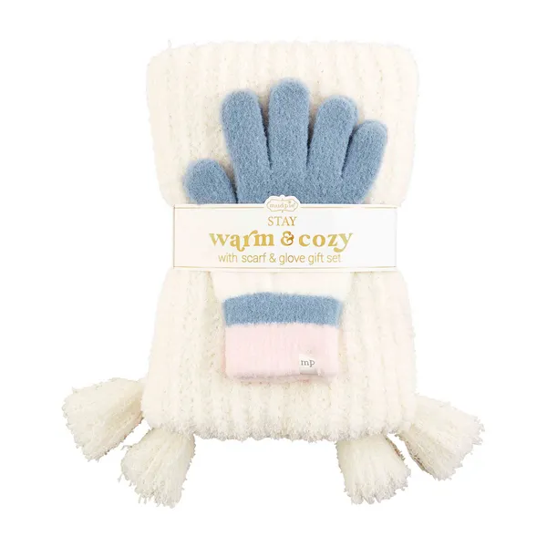 Color Block Glove & Scarf Set