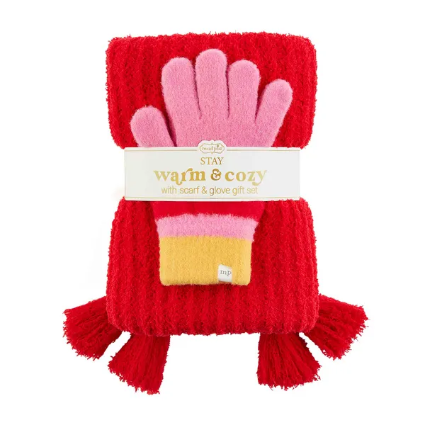 Color Block Glove & Scarf Set