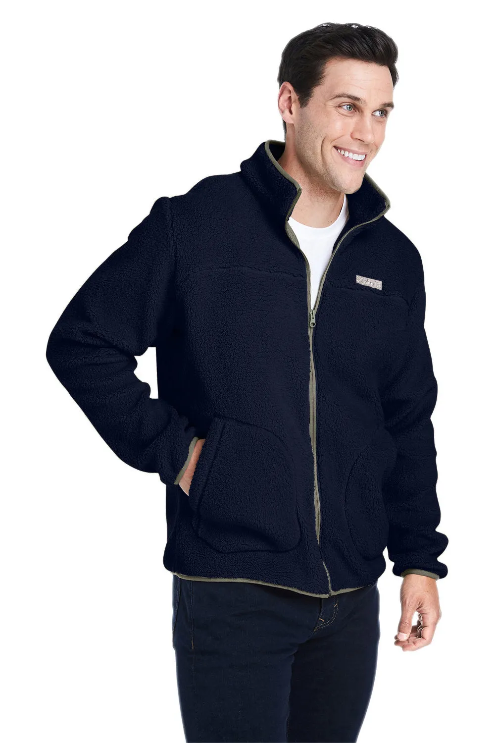 Columbia Mens Rugged Ridge II Sherpa Fleece Full Zip Jacket - Collegiate Navy Blue - Closeout