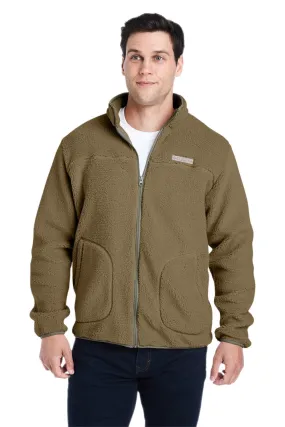 Columbia Mens Rugged Ridge II Sherpa Fleece Full Zip Jacket - Stone Green Shark - Closeout