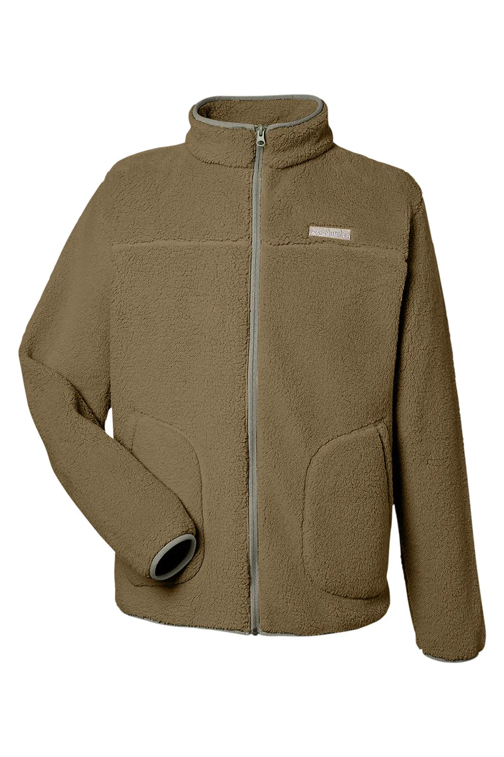 Columbia Mens Rugged Ridge II Sherpa Fleece Full Zip Jacket - Stone Green Shark - Closeout