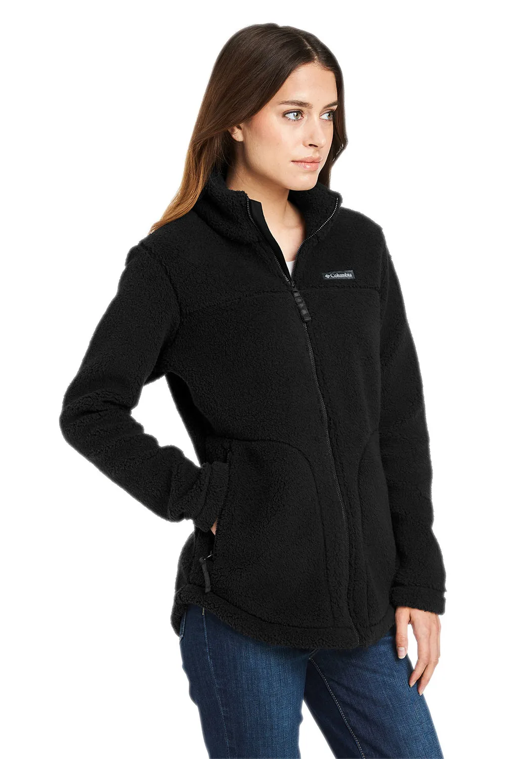 Columbia Womens West Bend Sherpa Fleece Full Zip Jacket - Black - Closeout