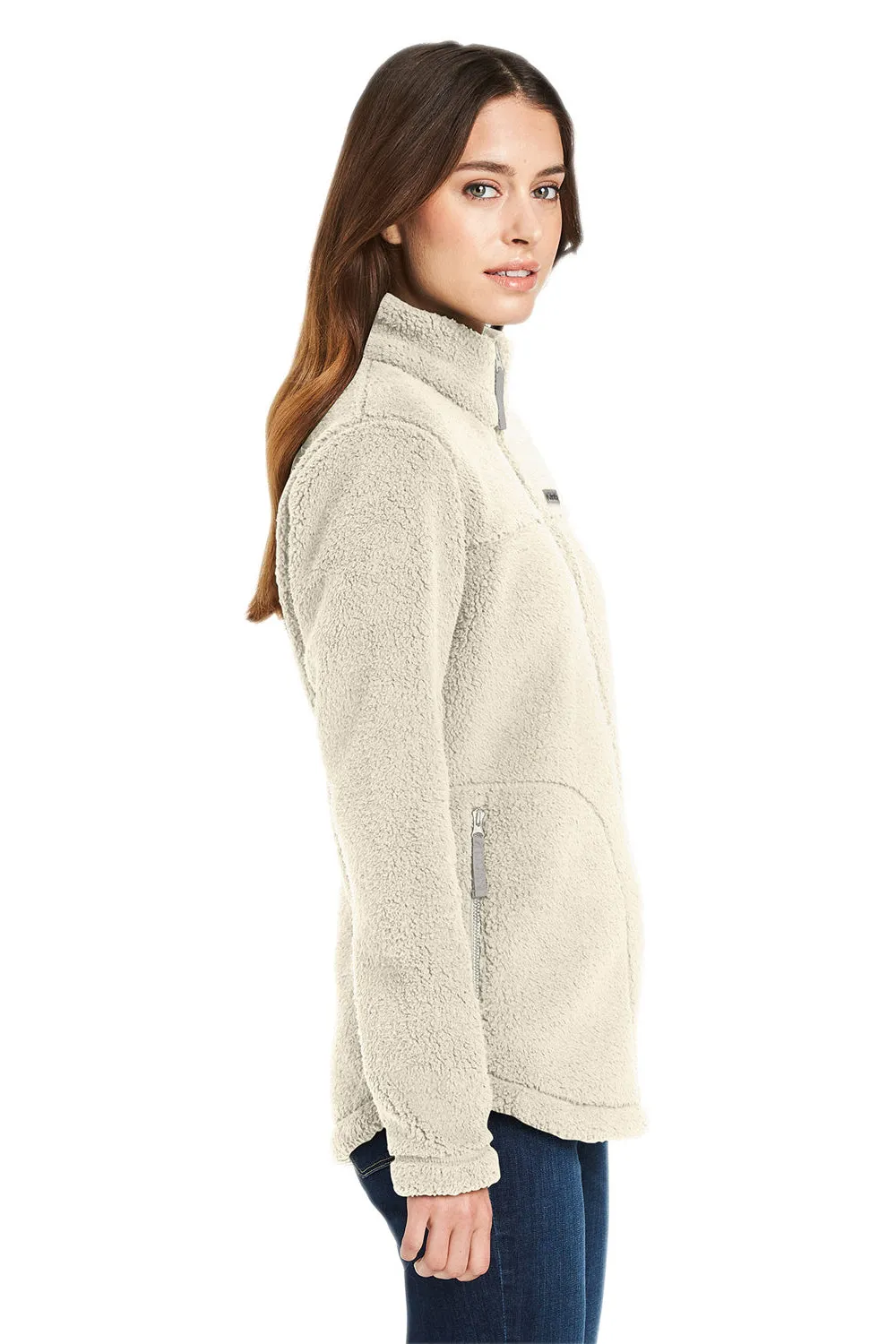 Columbia Womens West Bend Sherpa Fleece Full Zip Jacket - Chalk - Closeout