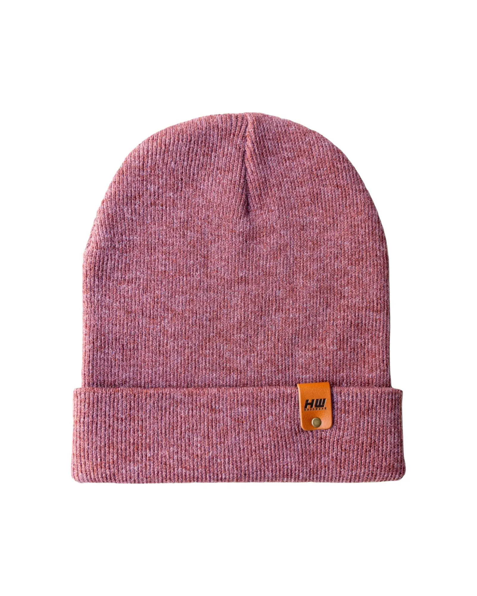 CTD103 HAAKWEAR Knit Cuffed Beanie / Hat - Rusty Burgundy, Made in USA