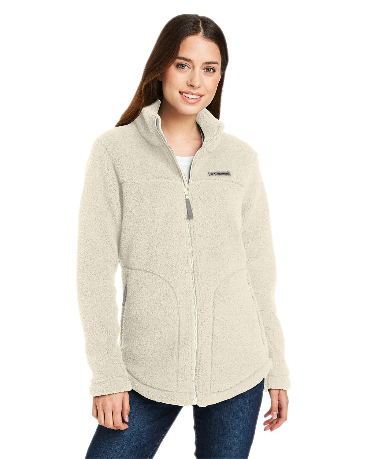 Custom Columbia Ladies West Bend Sherpa Fleece, Chalk