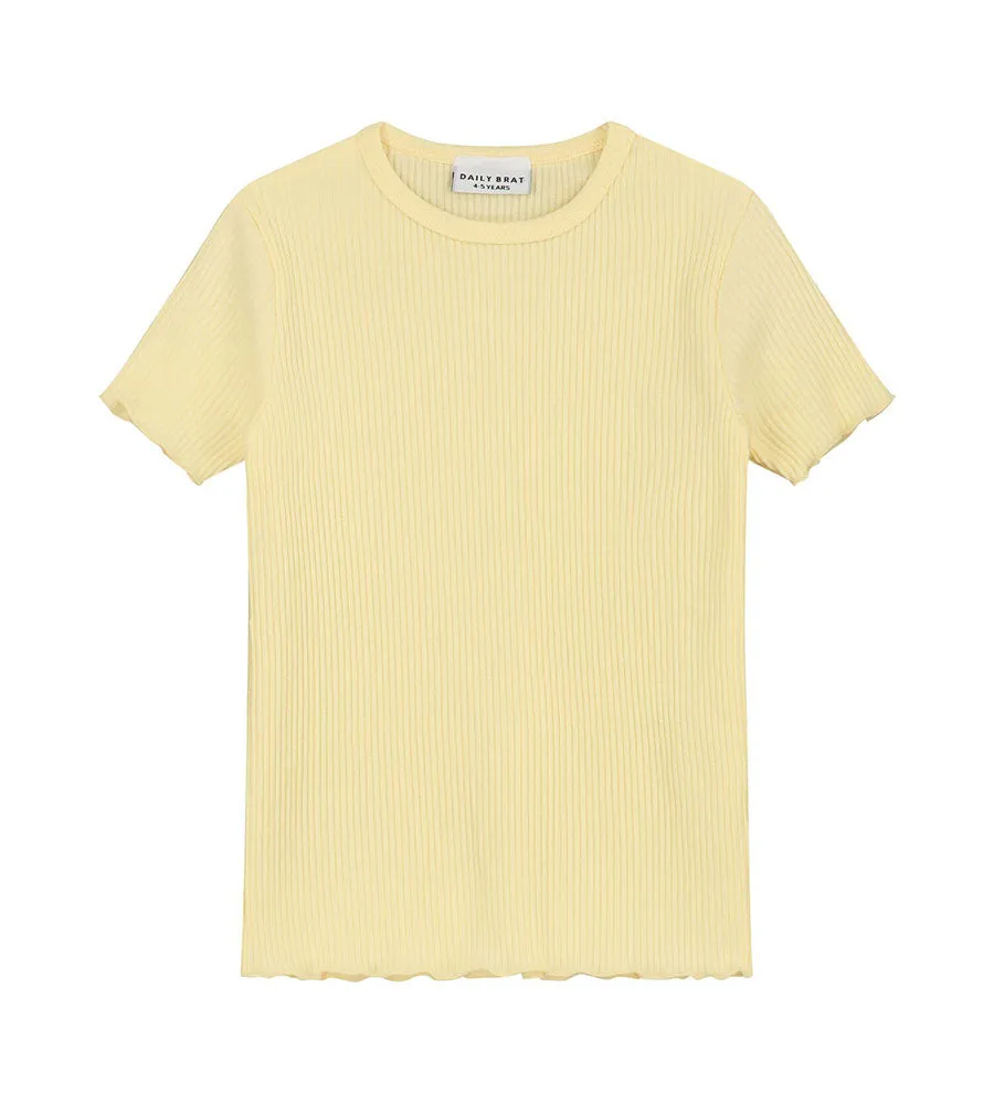 daily brat daisy t-shirt rosie pastel lemon