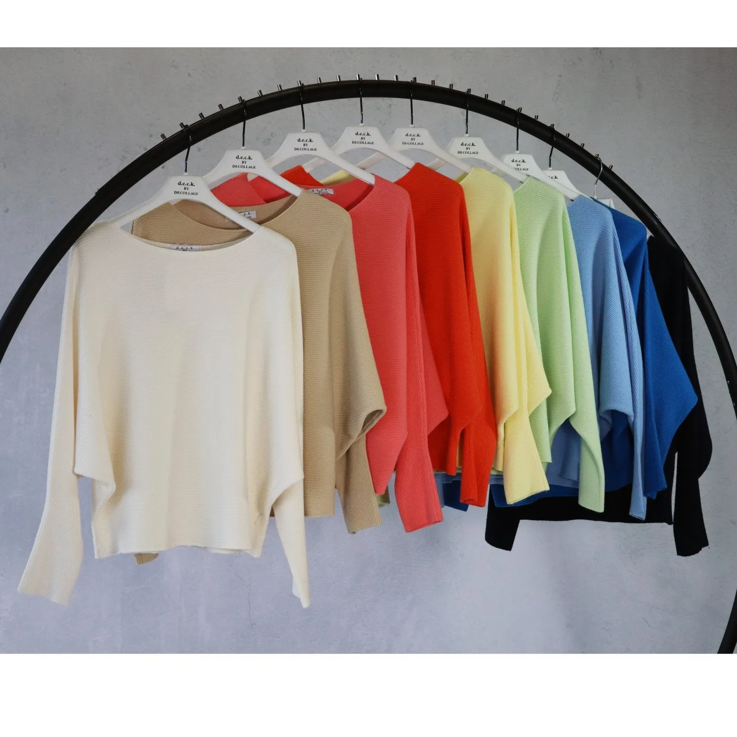 D.E.C.K By Decollage 16125 Slash Neck Plain Jumper (11 Colours)