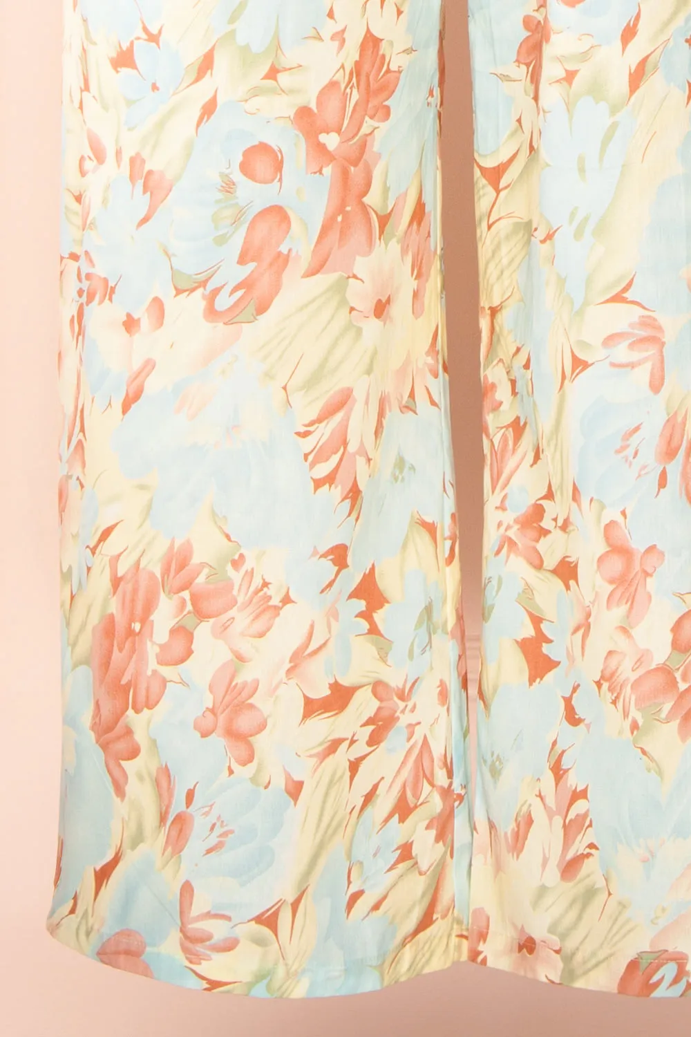 Dee | Floral Jumpsuit w/ Square Neckline