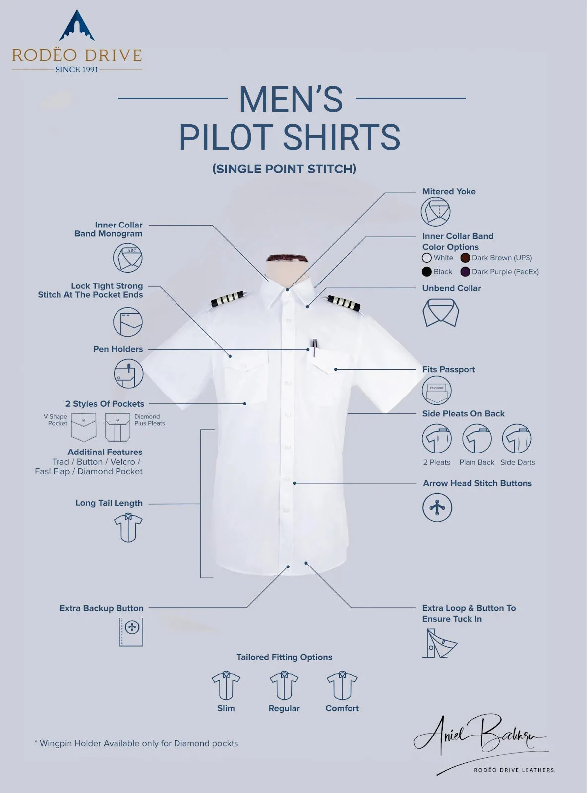 Delta Custom Pilot Shirt Men