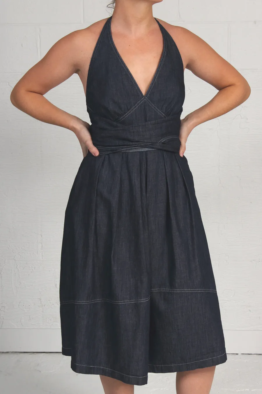 Denim Halter Dress