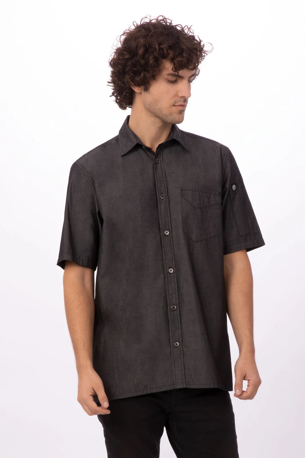 Detroit Men's Short Sleeve Denim Shirt