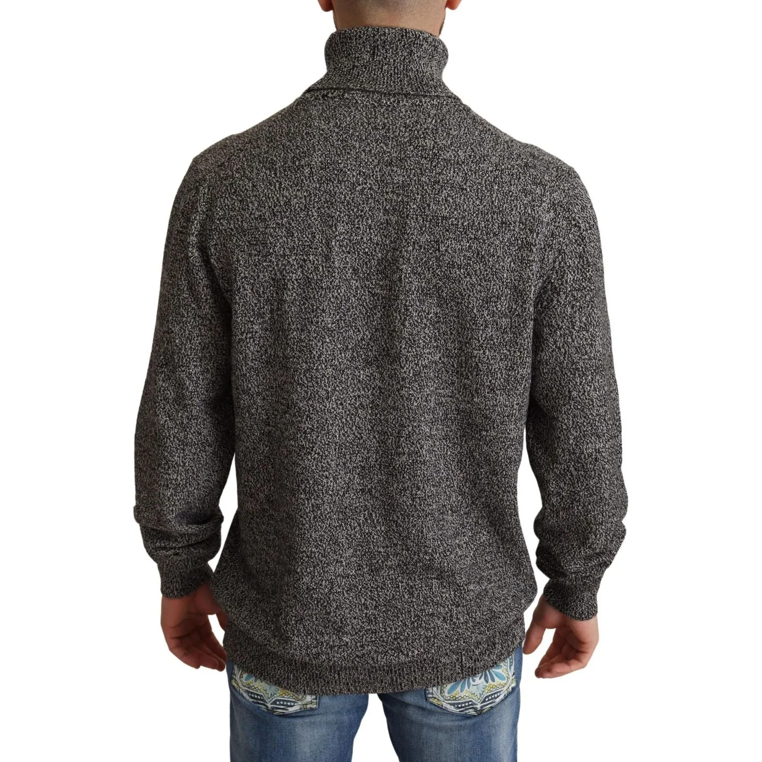 Dolce & Gabbana Elegant Gray Cashmere Turtleneck Sweater