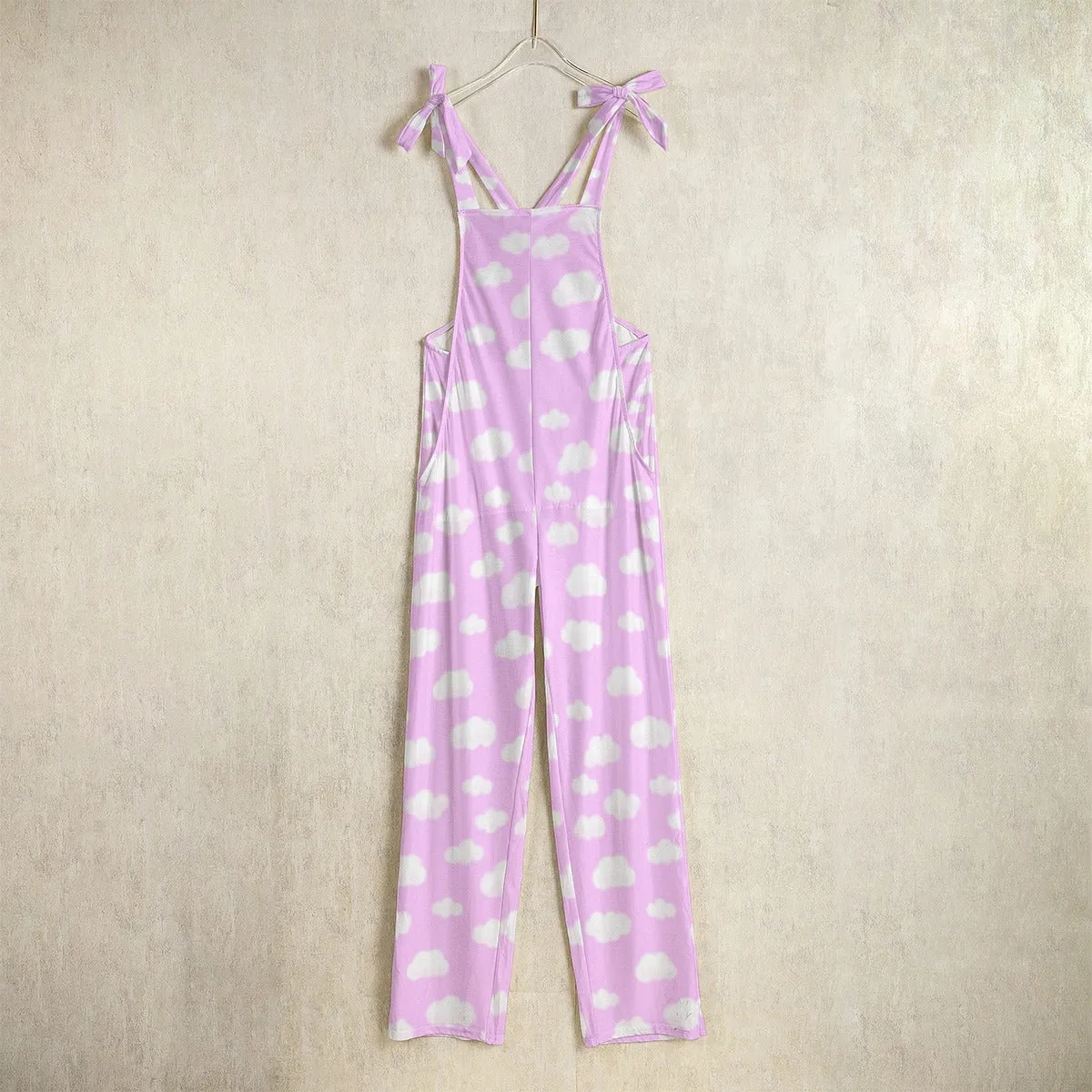 Dreamy Clouds Jumpsuit Overalls (Taffy Pink)