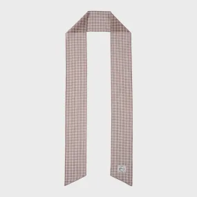 [EIREVE] Seasonless SUMMER CHECK CHIFFON LONG SCARF (PINK/BROWN)