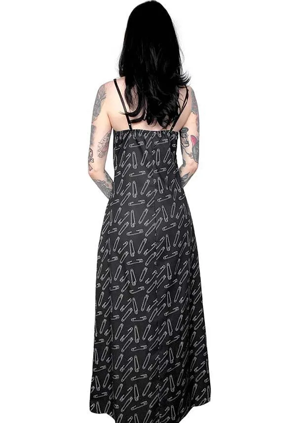 Eliza Sidney Pin Noir | MAXI DRESS [LIMITED]*