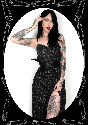 Eliza Sidney Pin Noir | MAXI DRESS [LIMITED]*