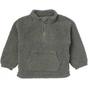 Embroidered Infant & Toddler Boys Dark Green Half-Zip Pullover