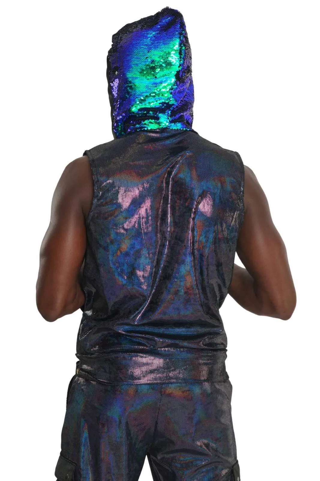 Fiesta Mens Sleeveless Hoodie - Panther