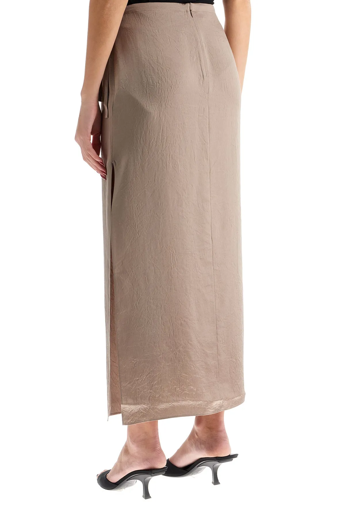 FILIPPA K "ruffled satin midi skirt with