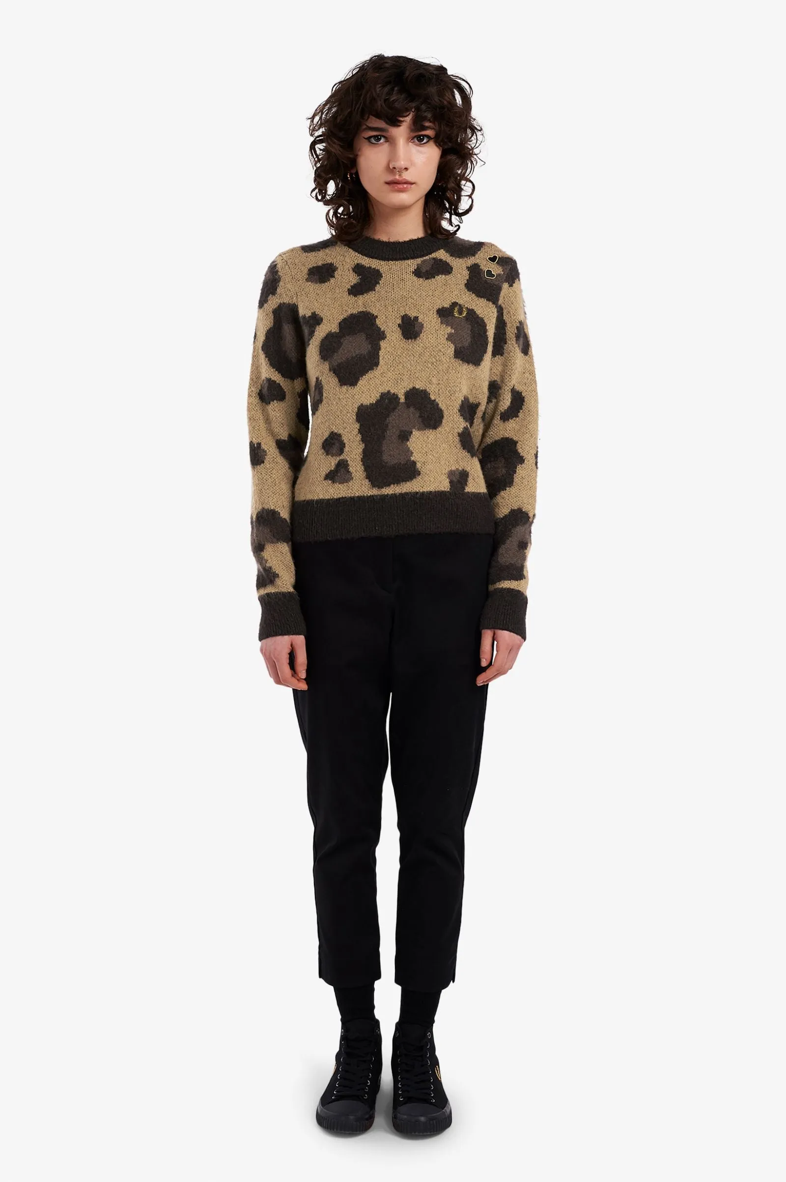 Fred Perry X Amy Winehouse Leopard Jumper