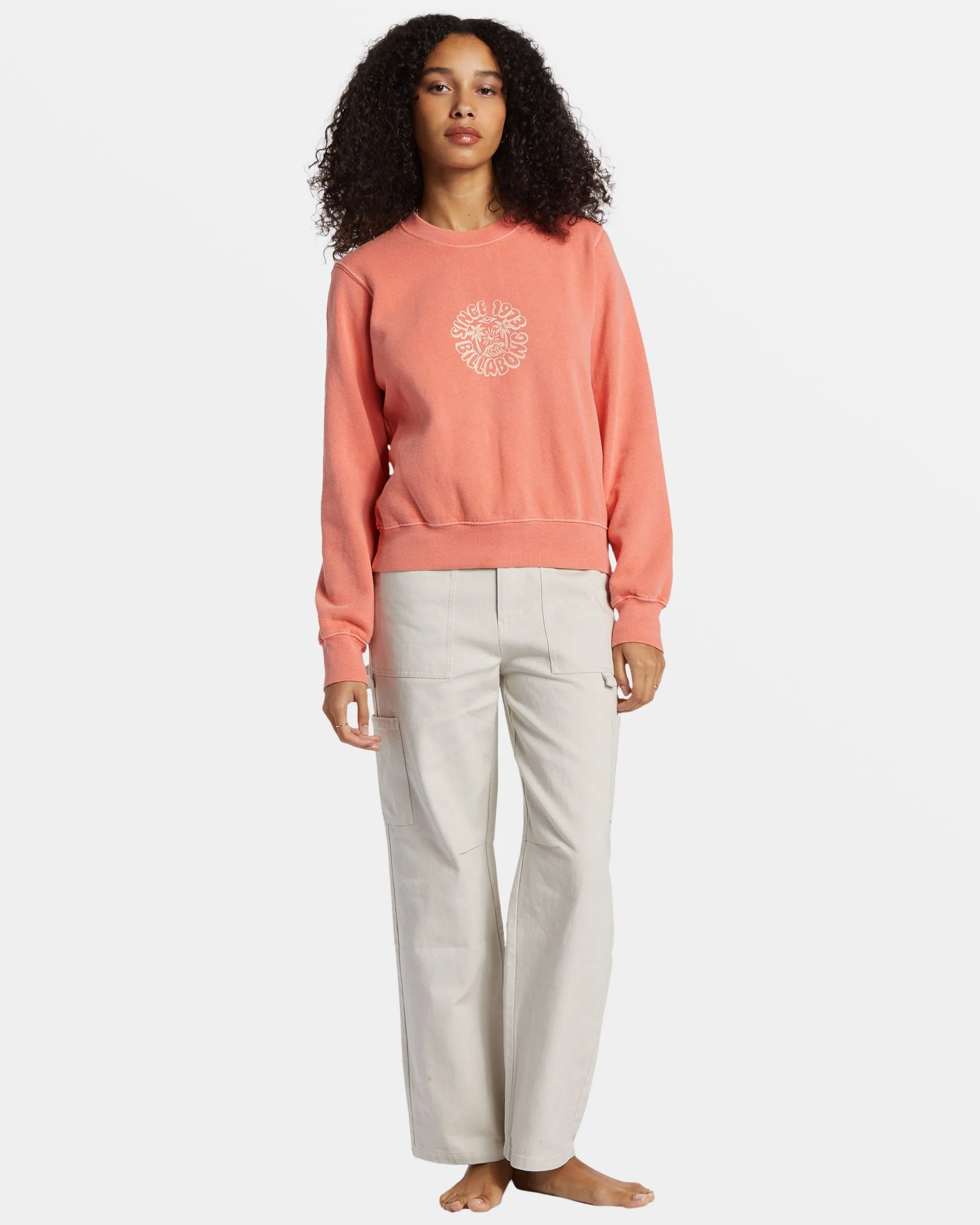 From Paradise Pullover Sweatshirt - Papaya