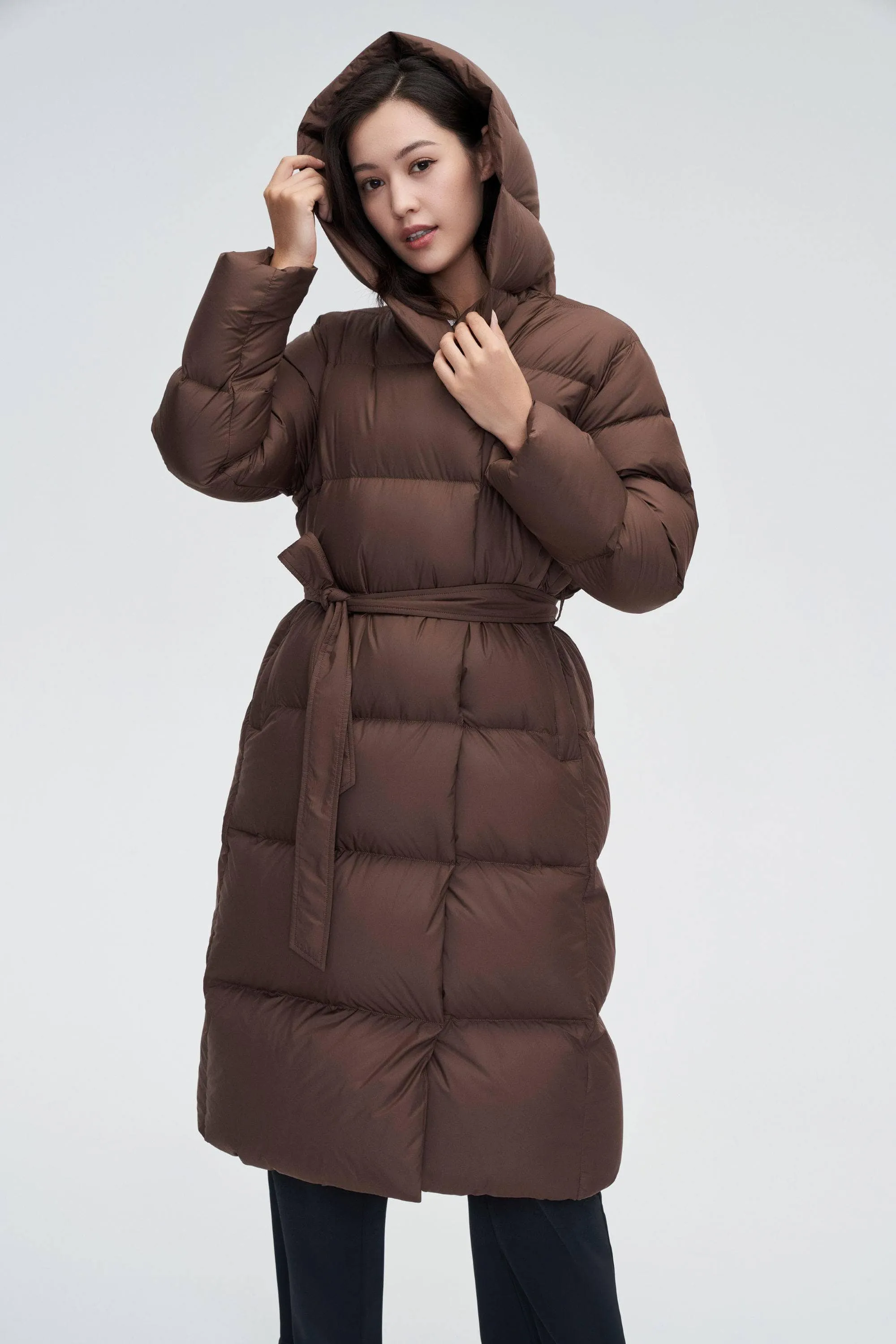 Full Length Hooded Down Jacket