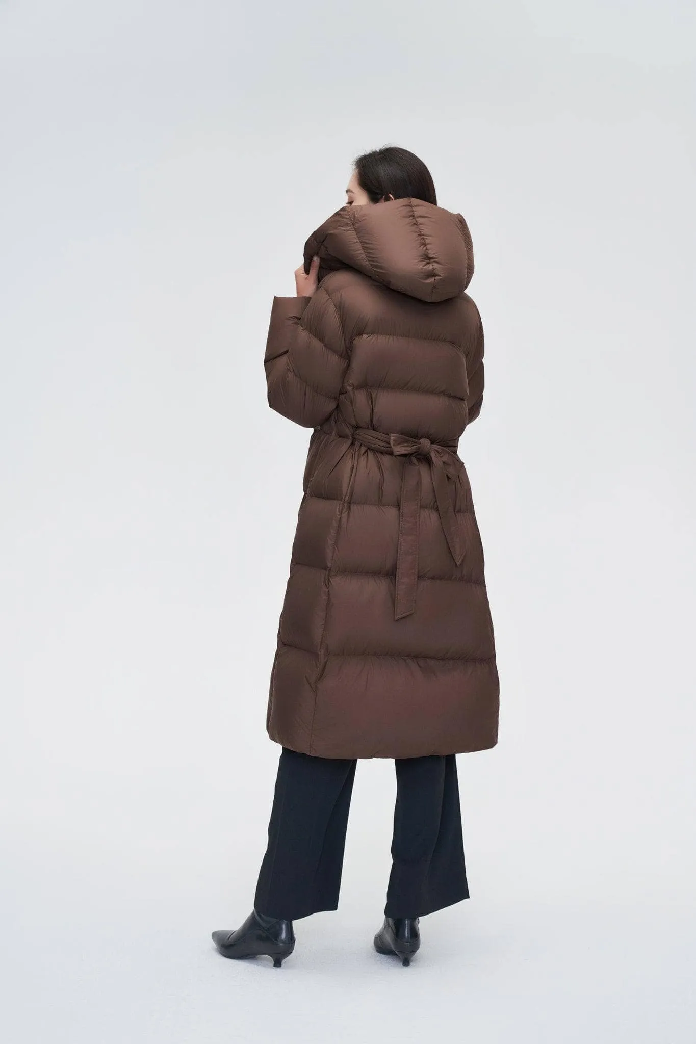 Full Length Hooded Down Jacket