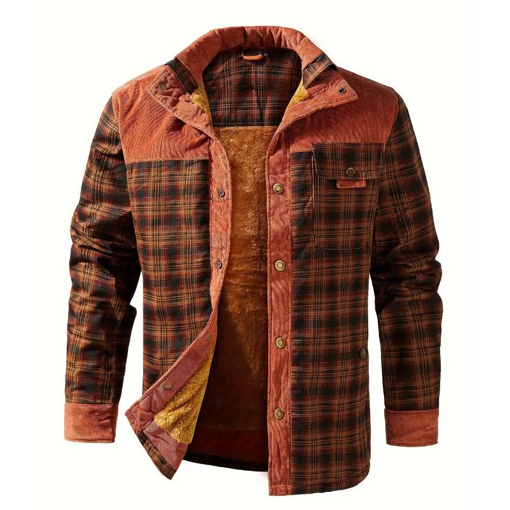 Gaultier™ | Warm Sherpa-Lined Flannel Jacket