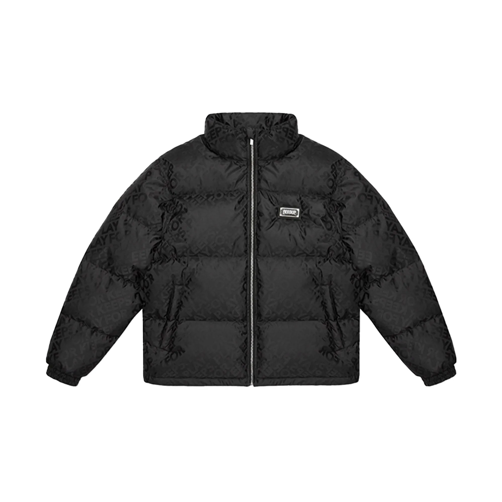 Geedup Play For Keeps Jacquard Puffer Jacket 'Black'