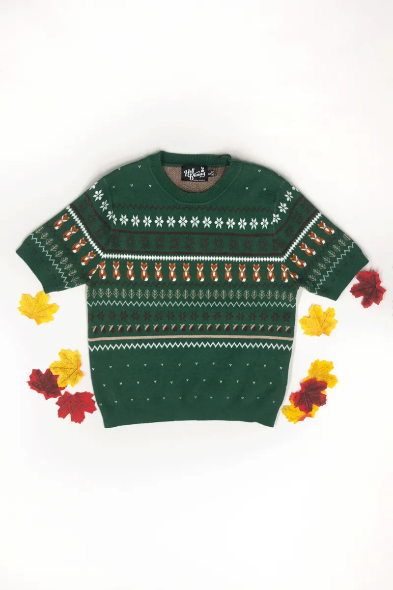 Green Vixey Knit Jumper