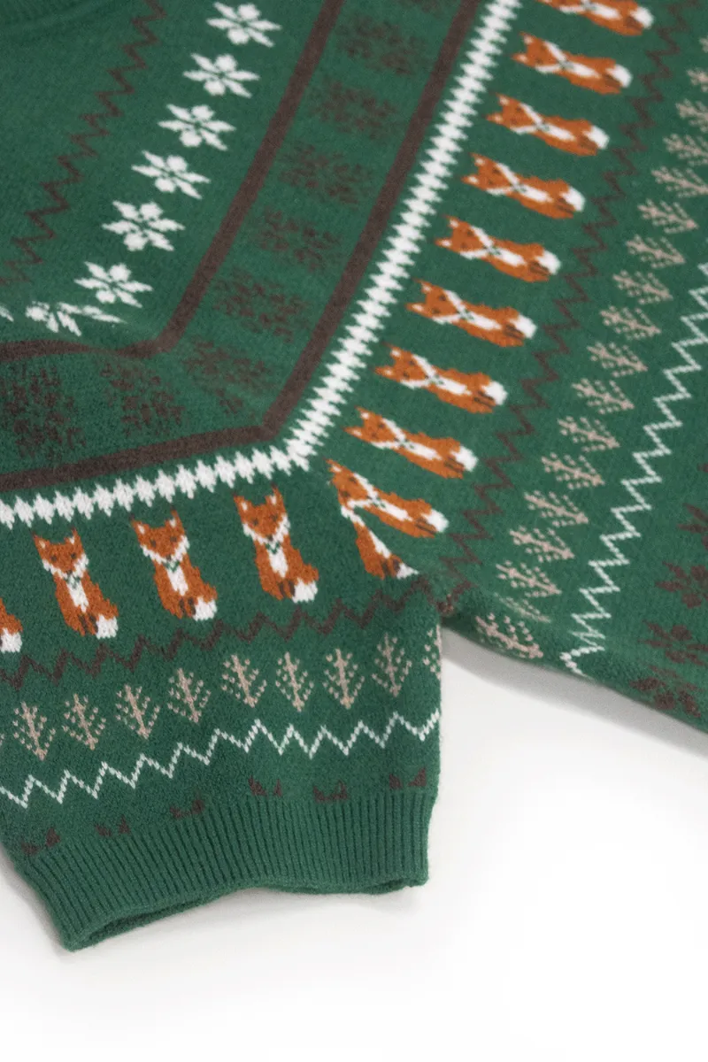 Green Vixey Knit Jumper