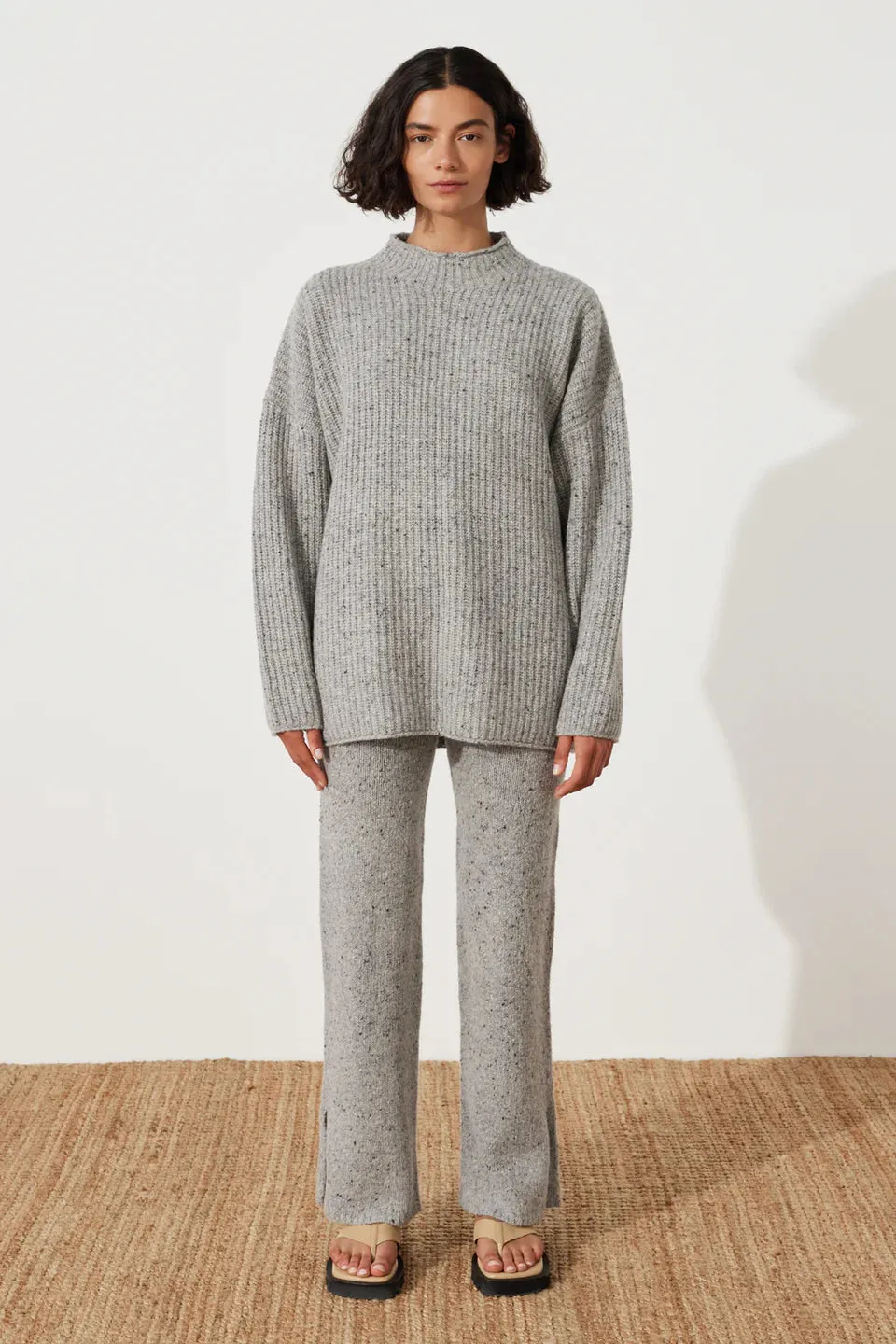 Grey Mist Merino Wool Blend Jumper