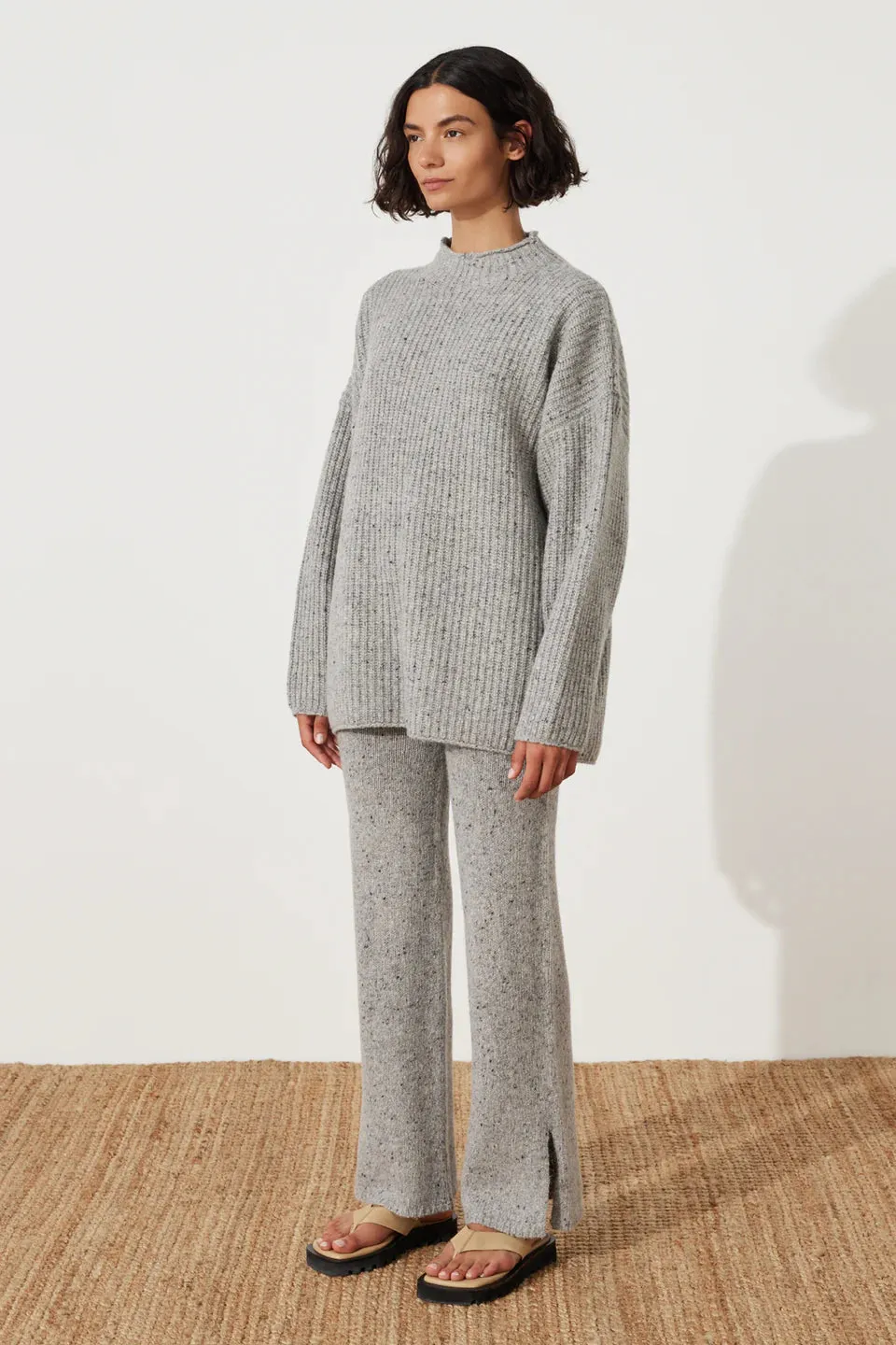 Grey Mist Merino Wool Blend Jumper