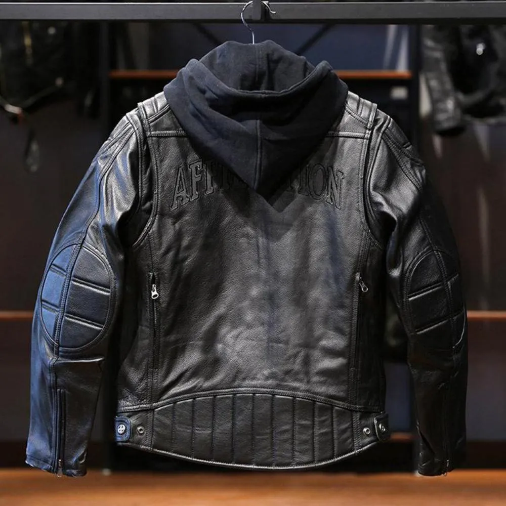 Harley-Davidson Leather Motorcycle Jacket with Detachable Hood