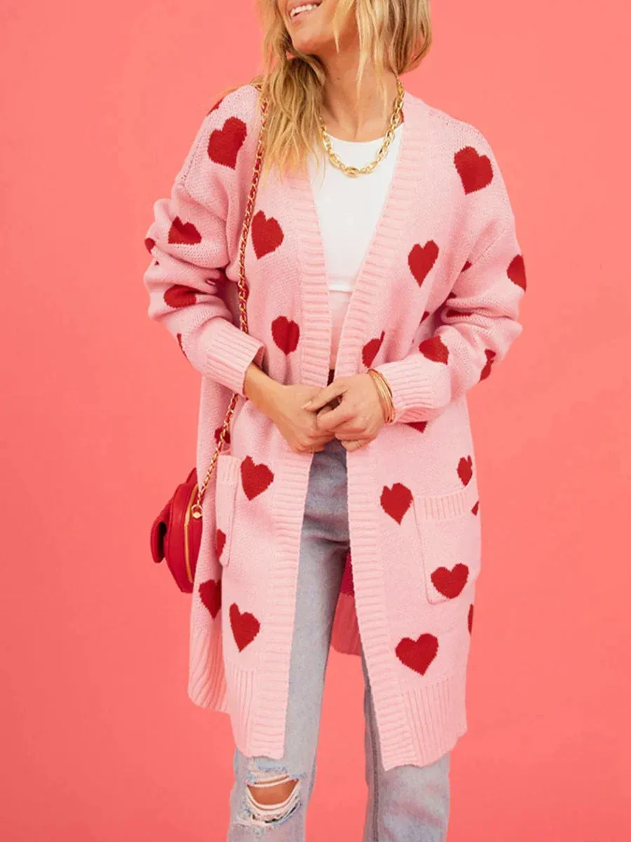 Heart Me Not Long Sweater Cardigan