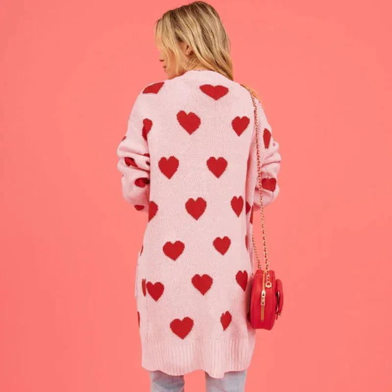 Heart Me Not Long Sweater Cardigan