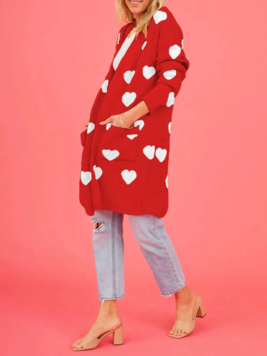 Heart Me Not Long Sweater Cardigan