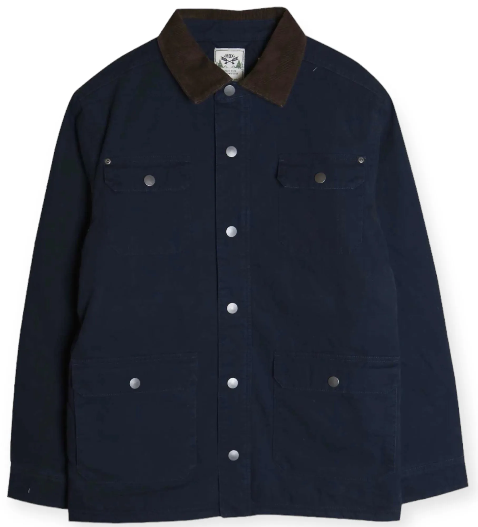 Heavy Canvas Sherpa Lining Bomber Jacket- Navy